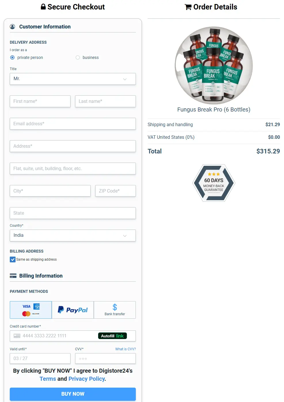fungus break pro buy page